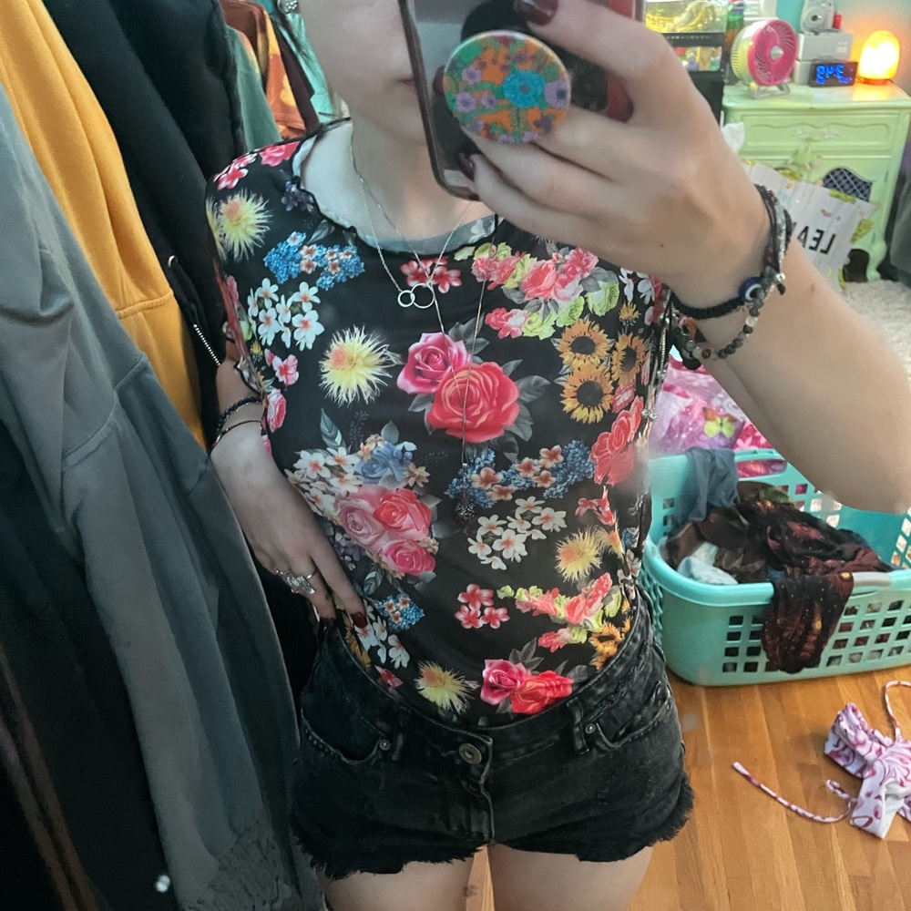 Flower design shirt